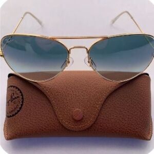 Ray-Ban Gold/Blue Gradient Sunglasses RB3026 large   Unisex